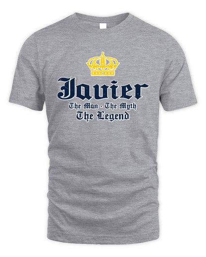 The Man The Myth The Legend Corona Beer T-Shirt JAVIER M1-S83 / Unisex Standard T-Shirt / sport grey