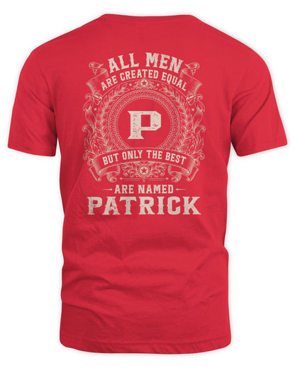 All Men Are Created Equal Cool Logo Shirt PATRICK M1-60 / Unisex Standard T-Shirt / red
