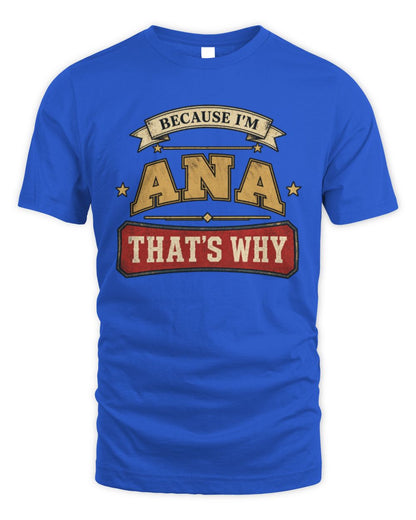 Because I'm Name That's Why Americana T-Shirt ANA M1-S88 / Unisex Standard T-Shirt / royal