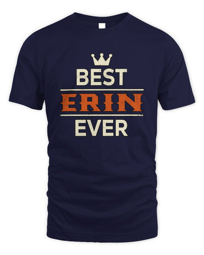 Best Your Name With Crown Shirt ERIN M1-59 / Unisex Standard T-Shirt / navy