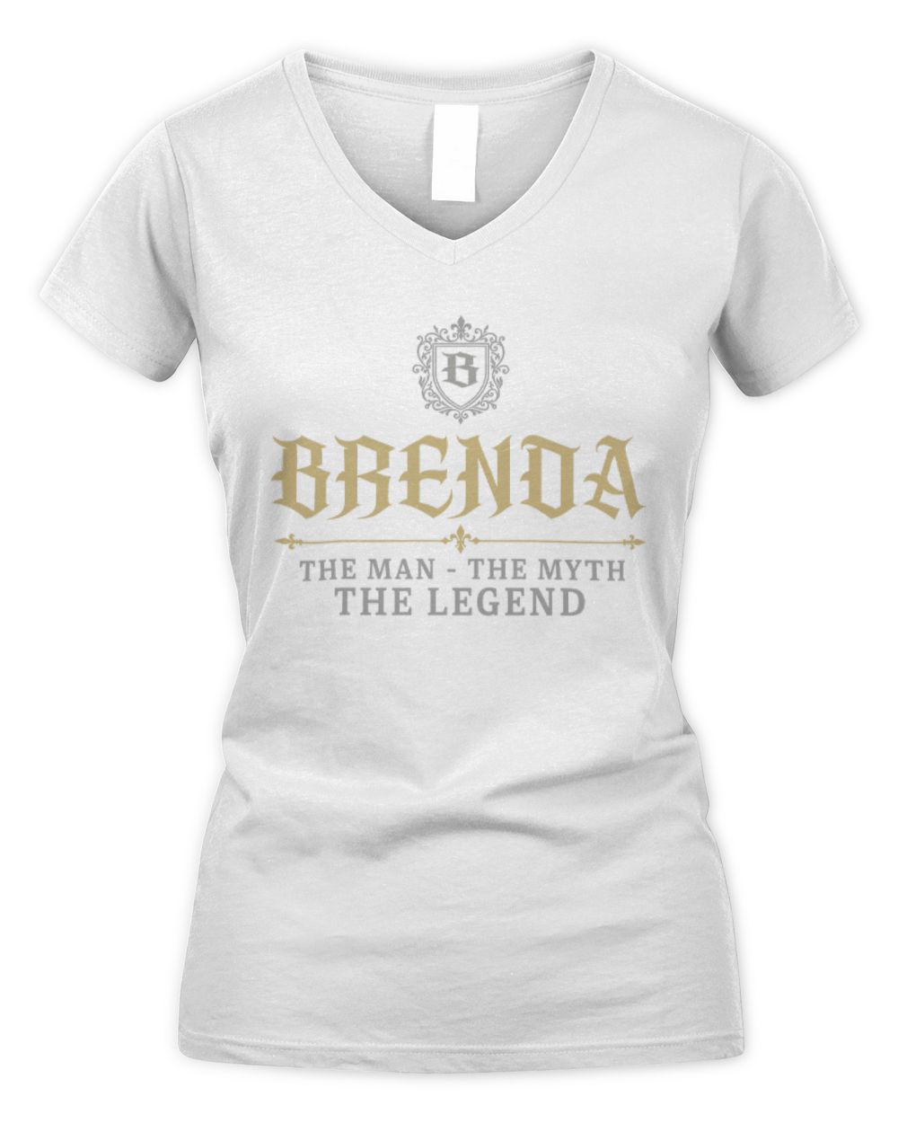 The Man The Myth The Legend Western Shirt BRENDA M1-78 / Women's V-Neck T-Shirt / white