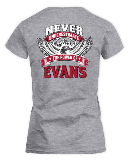 Never Underestimate Your Name Eagle Mountain Shirt EVANS M1-61 / Women's Standard T-Shirt / sport grey