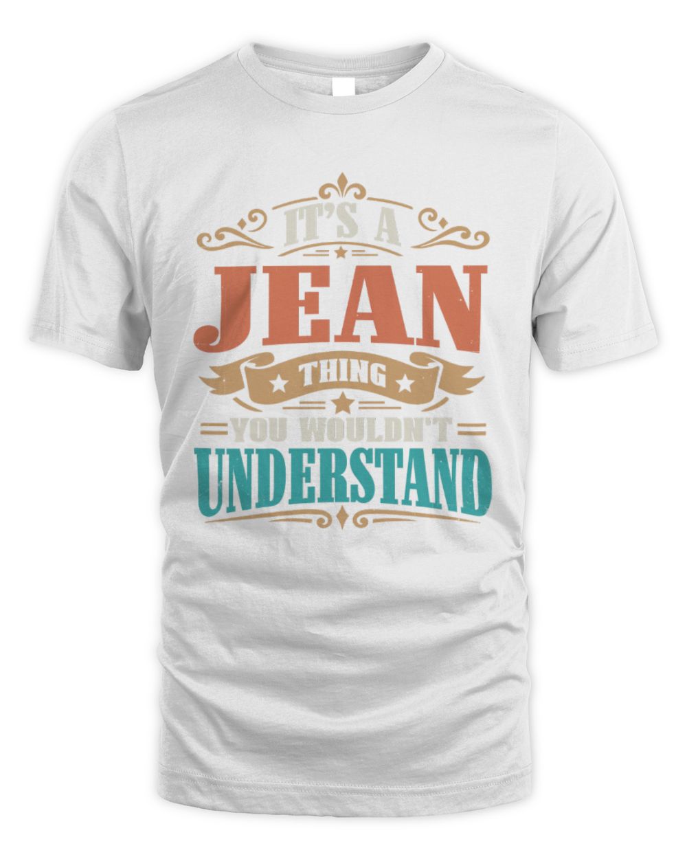 It’s a Name Thing Personalized Retro T-Shirt JEAN M1-47 / Unisex Standard T-Shirt / white