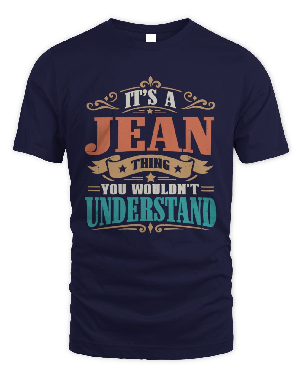 It’s a Name Thing Personalized Retro T-Shirt JEAN M1-47 / Unisex Standard T-Shirt / navy