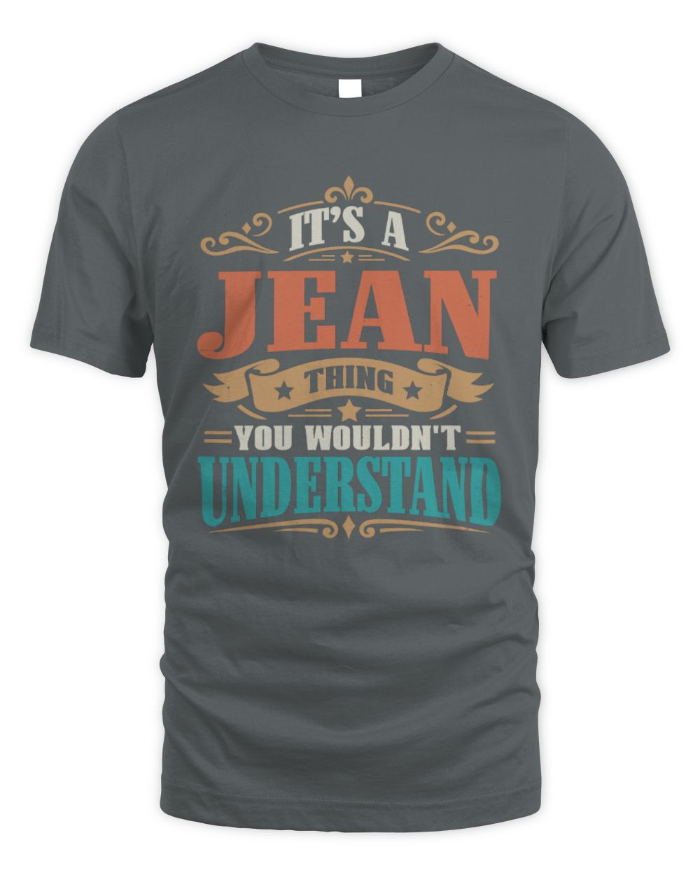 It’s a Name Thing Personalized Retro T-Shirt JEAN M1-47 / Unisex Standard T-Shirt / charcoal