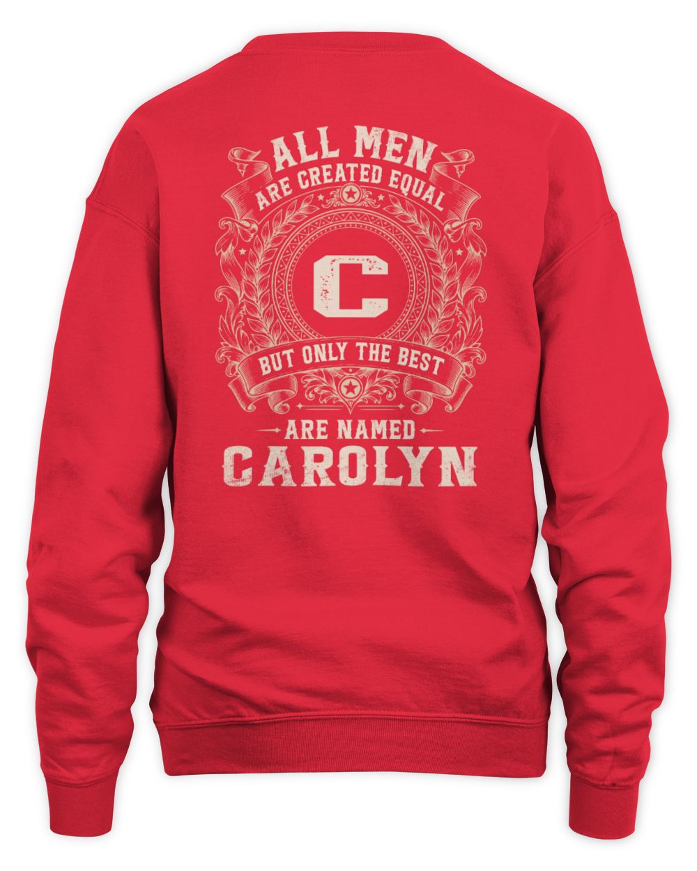 All Men Are Created Equal Cool Logo Shirt CAROLYN M1-60 / Unisex Sweatshirt / red