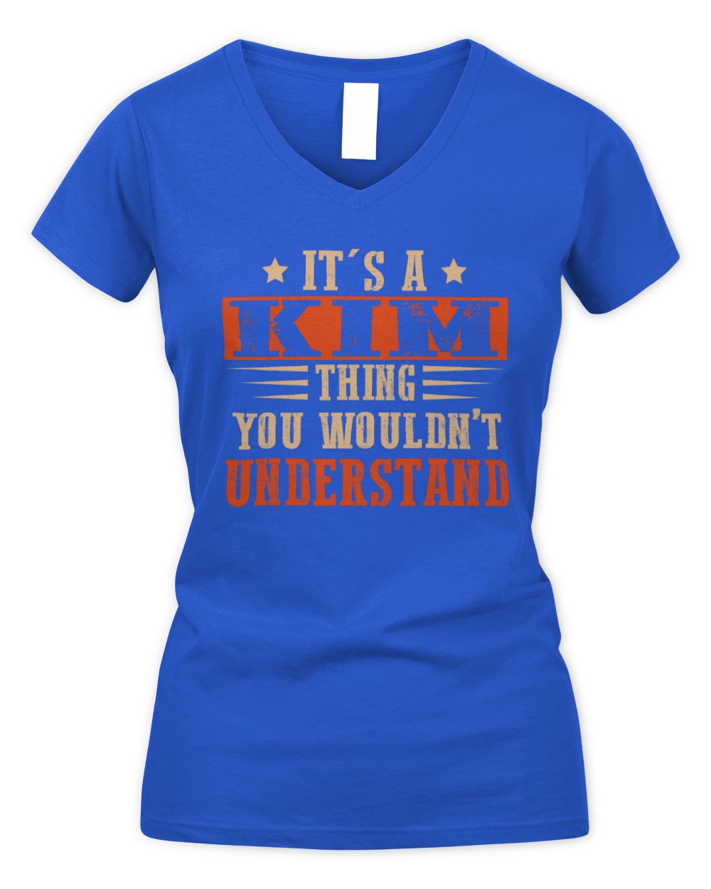 It's a Name Thing Personalized Funny Shirt KIM M1-51 / Women's V-Neck T-Shirt / royal