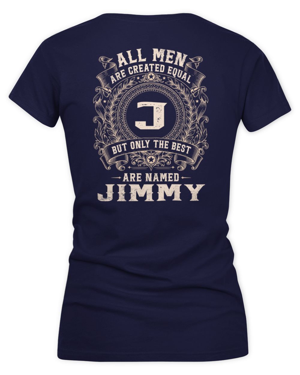 All Men Are Created Equal Cool Logo Shirt JIMMY M1-60 / Women's V-Neck T-Shirt / navy