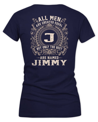 All Men Are Created Equal Cool Logo Shirt JIMMY M1-60 / Women's V-Neck T-Shirt / navy