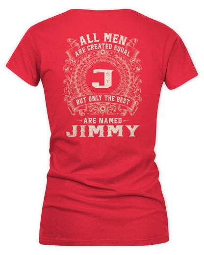 All Men Are Created Equal Cool Logo Shirt JIMMY M1-60 / Women's V-Neck T-Shirt / red
