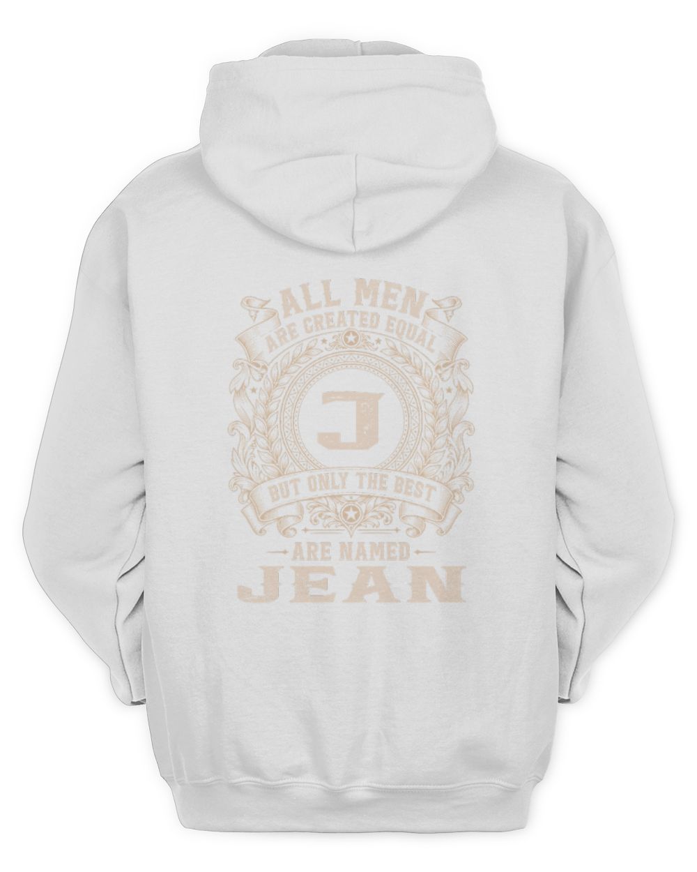 All Men Are Created Equal Cool Logo Shirt JEAN M1-60 / Unisex Hoodie / white