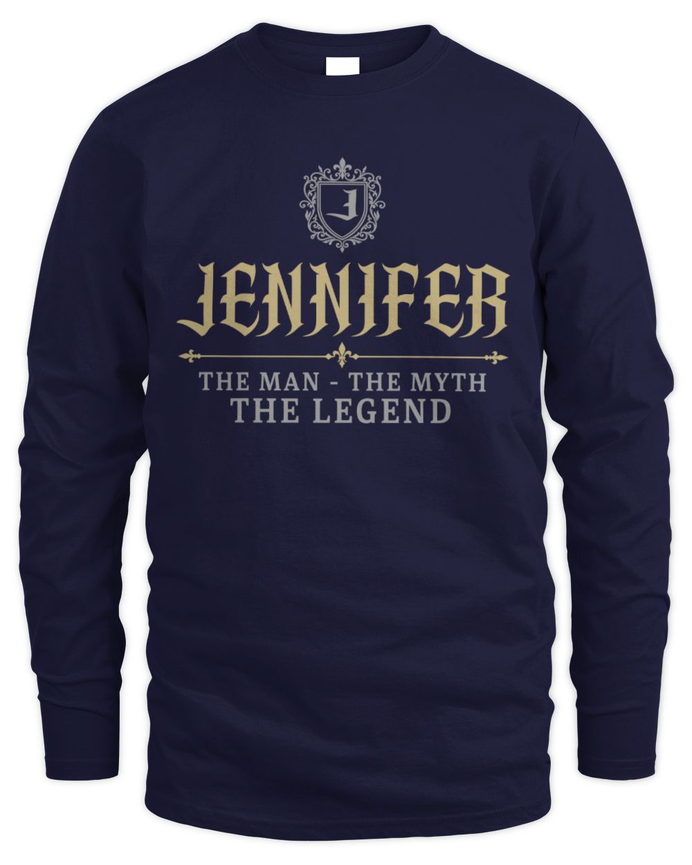 The Man The Myth The Legend Western Shirt JENNIFER M1-78 / Men's Long Sleeved T-Shirt / navy