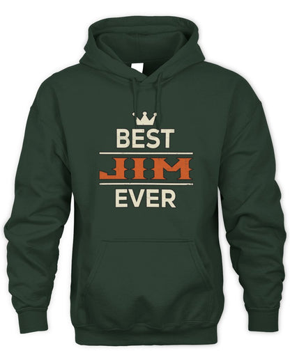 Best Your Name With Crown Shirt JIM M1-59 / Unisex Hoodie / forest green