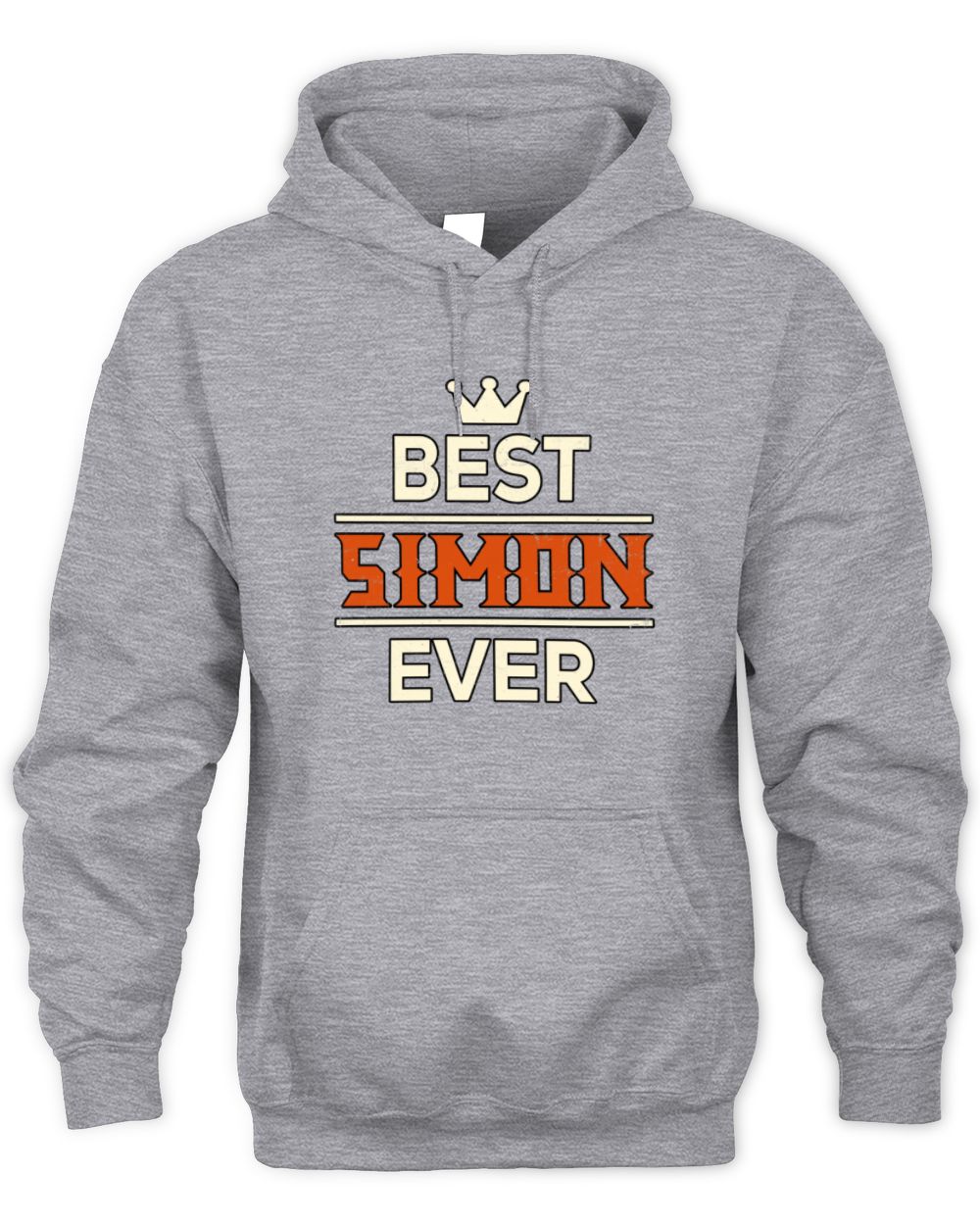 Best Your Name With Crown Shirt SIMON M1-59 / Unisex Hoodie / sport grey