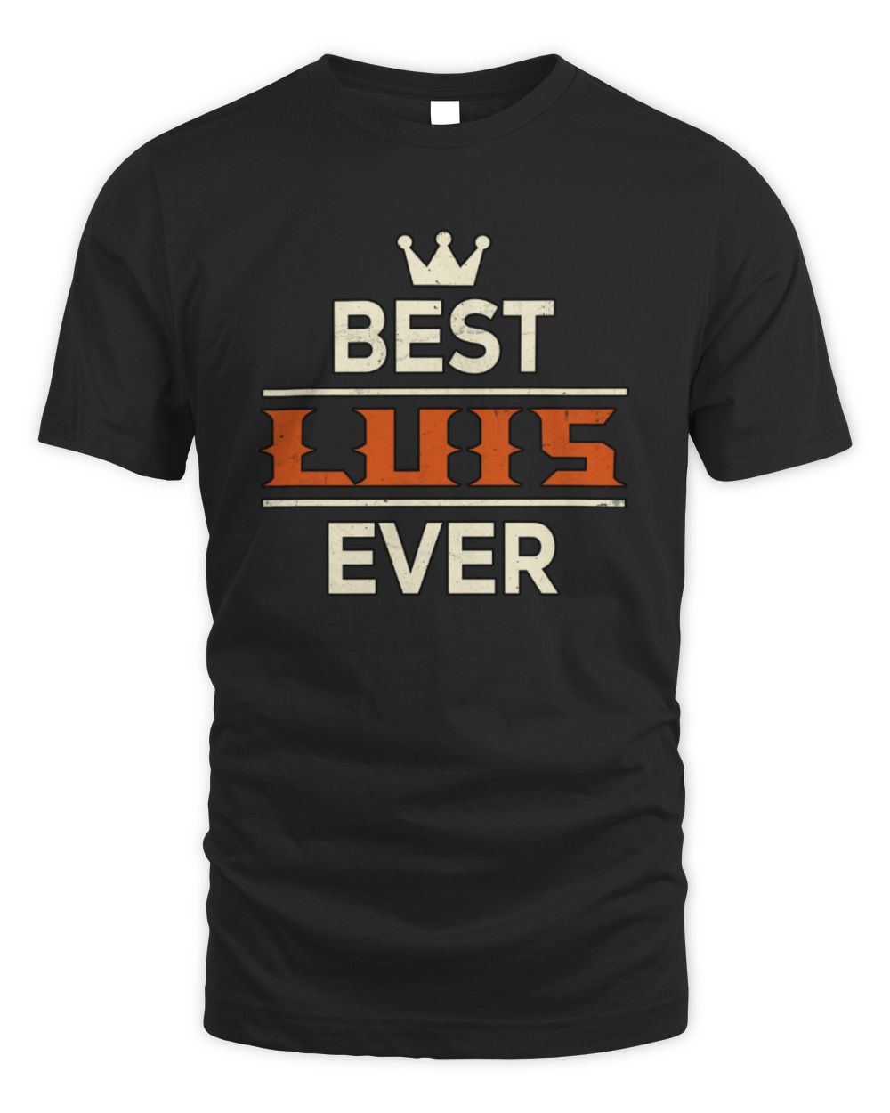 Best Your Name With Crown Shirt LUIS M1-59 / Unisex Standard T-Shirt / black