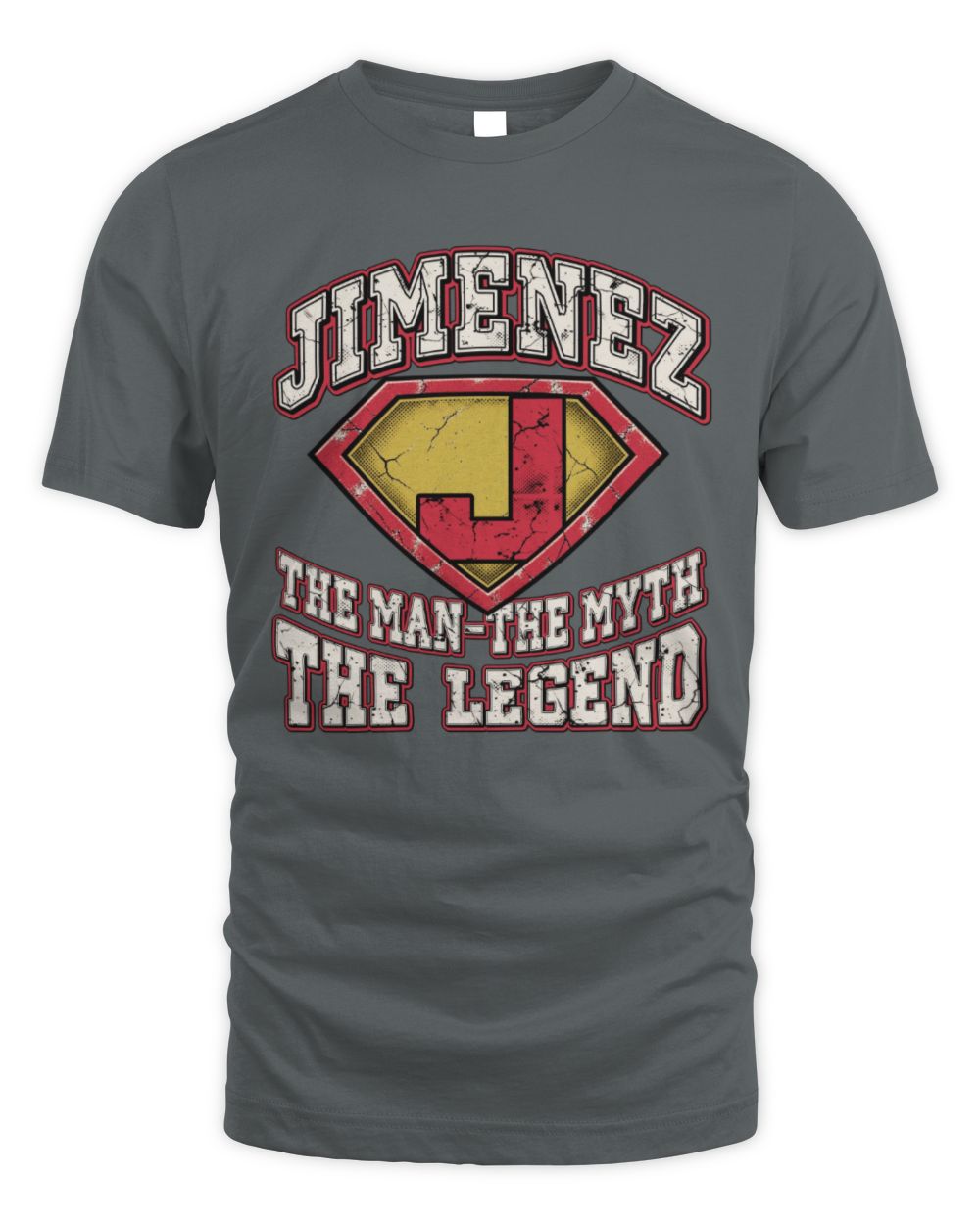 The Man The Myth The Legend Superman Graphic T-Shirt JIMENEZ M1-74 / Unisex Standard T-Shirt / charcoal
