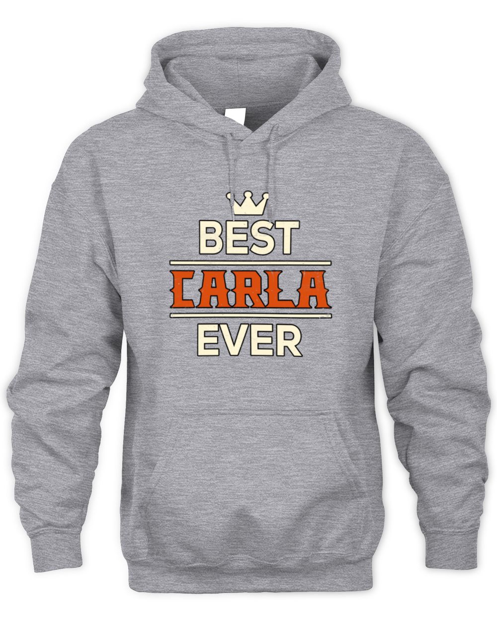 Best Your Name With Crown Shirt CARLA M1-59 / Unisex Hoodie / sport grey