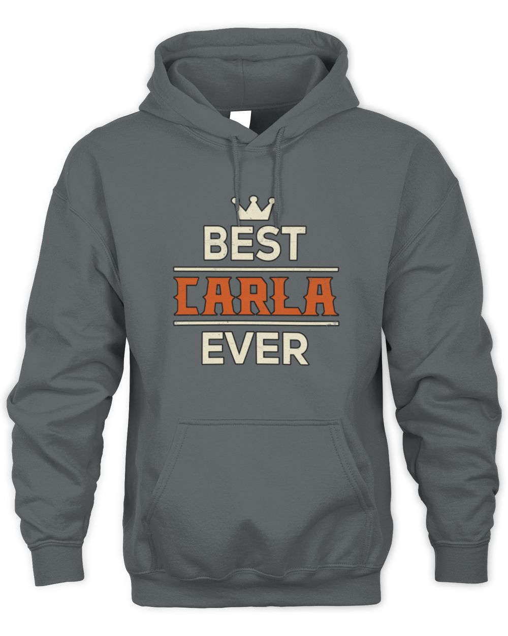 Best Your Name With Crown Shirt CARLA M1-59 / Unisex Hoodie / charcoal