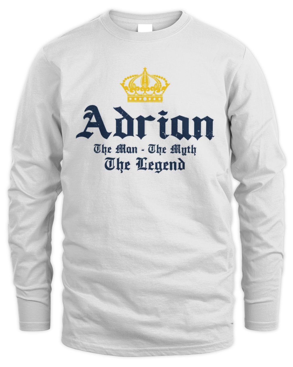 The Man The Myth The Legend Corona Beer T-Shirt ADRIAN M1-S83 / Men's Long Sleeved T-Shirt / white