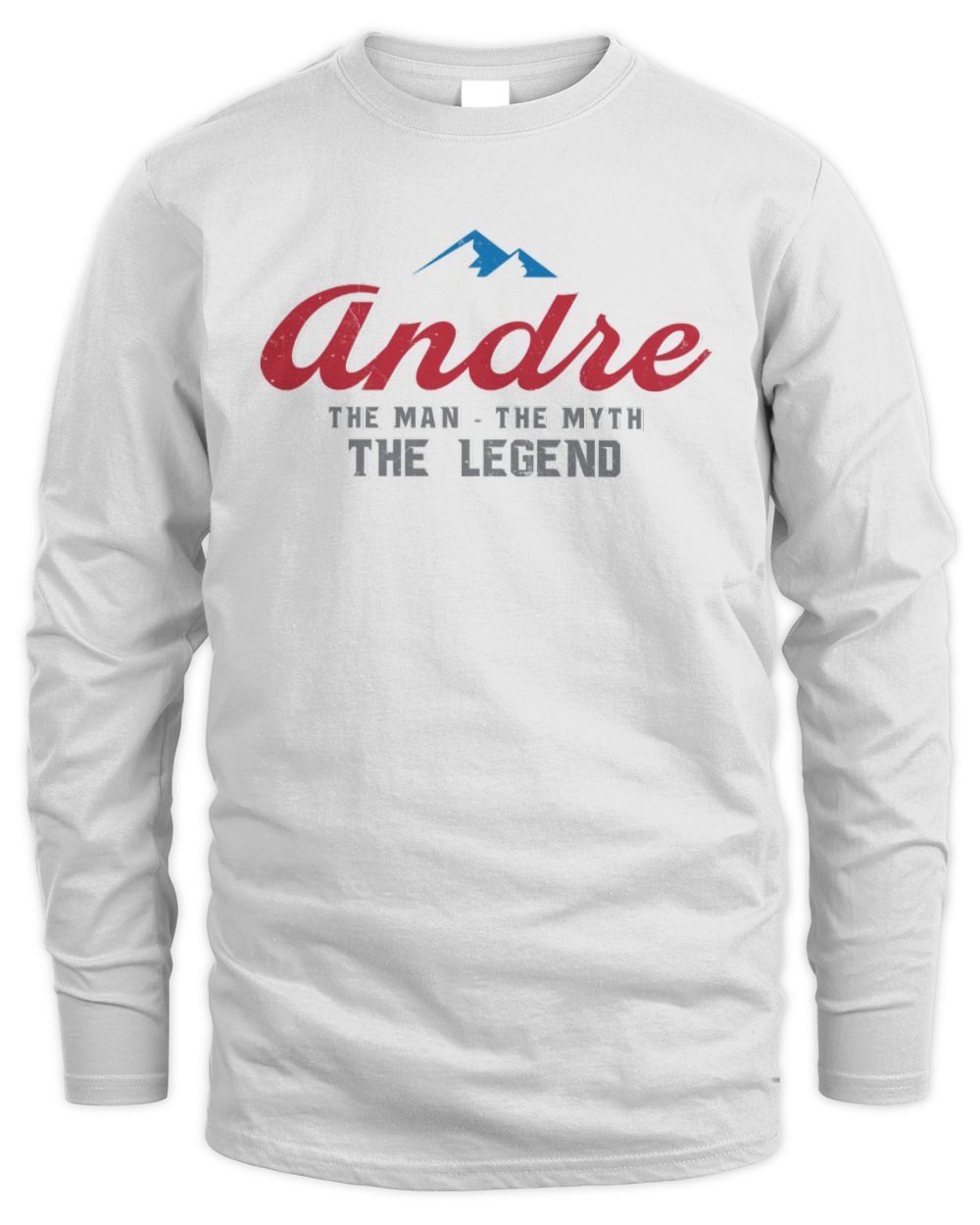 The Man The Myth The Legend Coors Light Beer T-Shirt ANDRE M1-S84 / Men's Long Sleeved T-Shirt / white