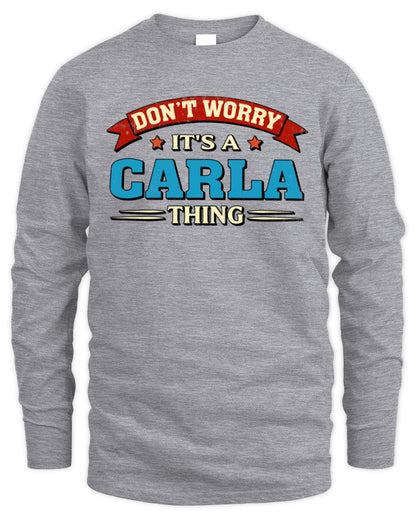 Don't Worry It's a Your Name Thing Funny Retro T-Shirt CARLA M1-57 / Men's Long Sleeved T-Shirt / sport grey