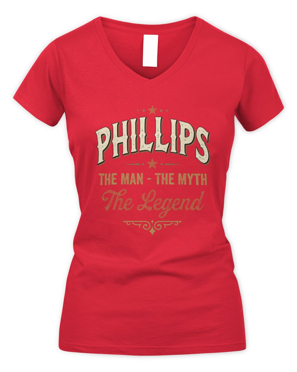 I'm Name I'm Not Rude I Just Have The Balls Funny T-Shirt PHILLIPS M1-77 / Women's V-Neck T-Shirt / red