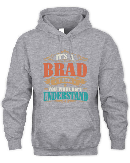 It’s a Name Thing Personalized Retro T-Shirt BRAD M1-47 / Unisex Hoodie / sport grey