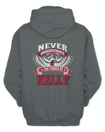 Never Underestimate Your Name Eagle Mountain Shirt KELLY M1-61 / Unisex Hoodie / charcoal
