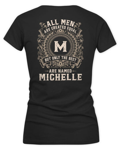 All Men Are Created Equal Cool Logo Shirt MICHELLE M1-60 / Women's V-Neck T-Shirt / black