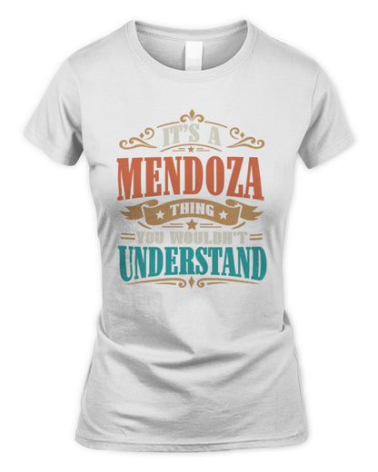 It’s a Name Thing Personalized Retro T-Shirt MENDOZA M1-47 / Women's Standard T-Shirt / white
