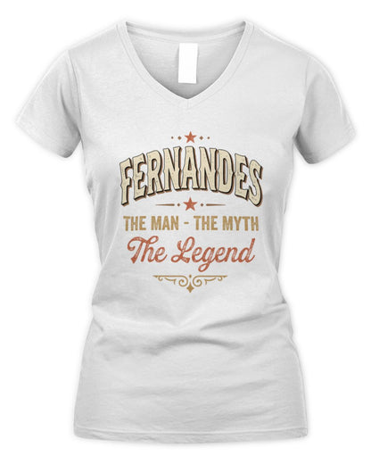 I'm Name I'm Not Rude I Just Have The Balls Funny T-Shirt FERNANDES M1-77 / Women's V-Neck T-Shirt / white