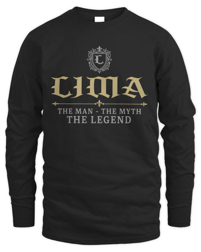 The Man The Myth The Legend Western Shirt LIMA M1-78 / Men's Long Sleeved T-Shirt / black