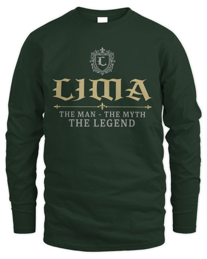 The Man The Myth The Legend Western Shirt LIMA M1-78 / Men's Long Sleeved T-Shirt / forest green