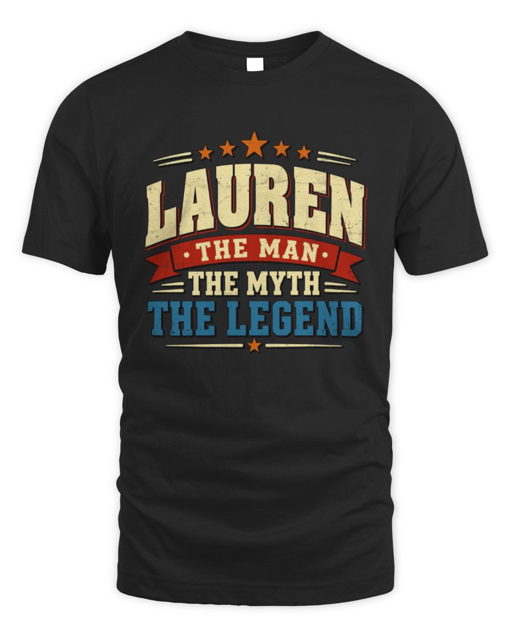 The Man The Myth The Legend Ribbon Vintage T-Shirt LAUREN M1-56 / Unisex Standard T-Shirt / black