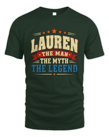 The Man The Myth The Legend Ribbon Vintage T-Shirt LAUREN M1-56 / Unisex Standard T-Shirt / forest green