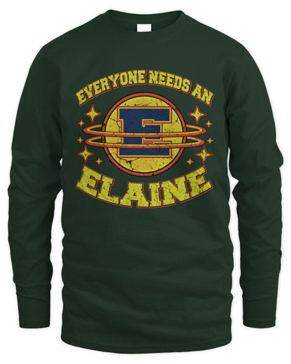 Everyone Needs a Your Name Shirt ELAINE M1-76 / Men's Long Sleeved T-Shirt / forest green
