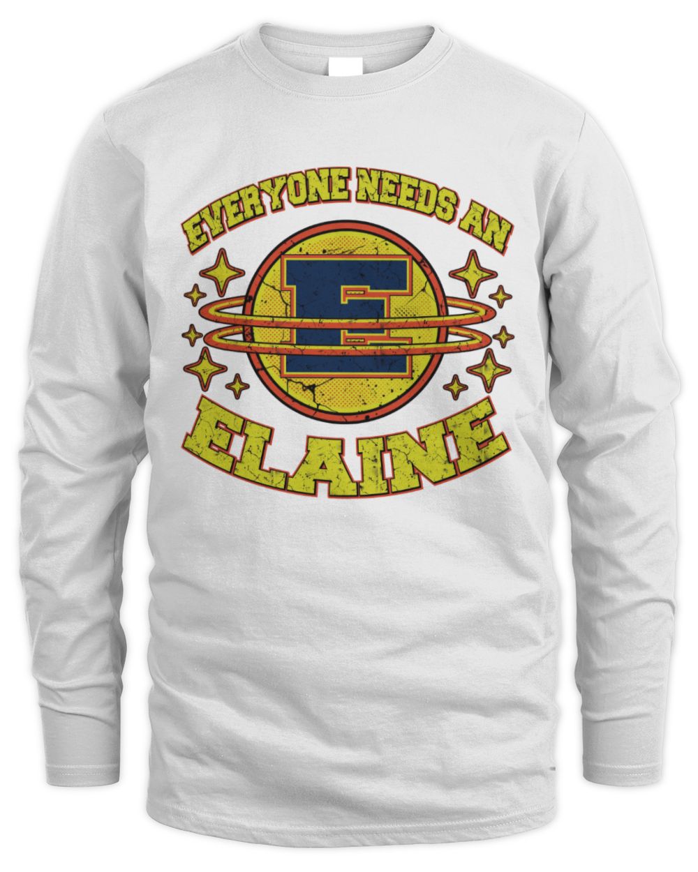Everyone Needs a Your Name Shirt ELAINE M1-76 / Men's Long Sleeved T-Shirt / white