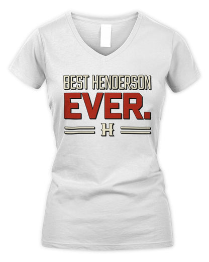 Best Your Name Ever Cool Shirt HENDERSON M1-58 / Women's V-Neck T-Shirt / white