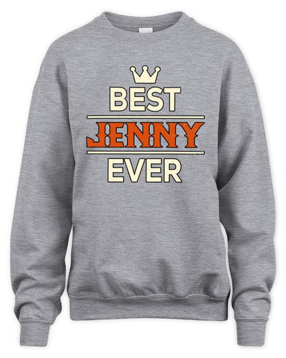 Best Your Name With Crown Shirt JENNY M1-59 / Unisex Sweatshirt / sport grey