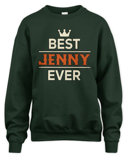 Best Your Name With Crown Shirt JENNY M1-59 / Unisex Sweatshirt / forest green