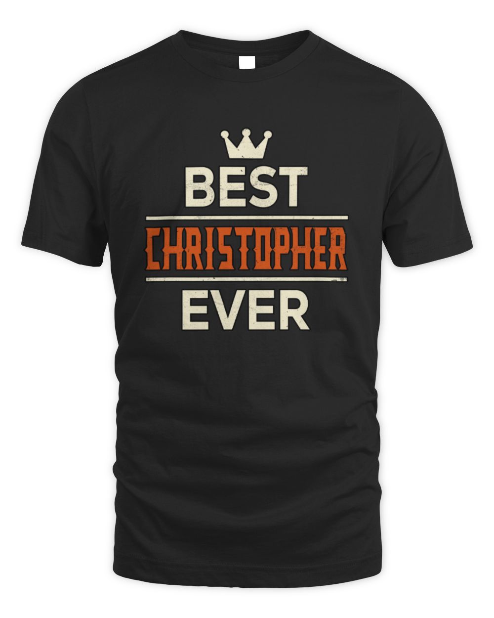 Best Your Name With Crown Shirt CHRISTOPHER M1-59 / Unisex Standard T-Shirt / black