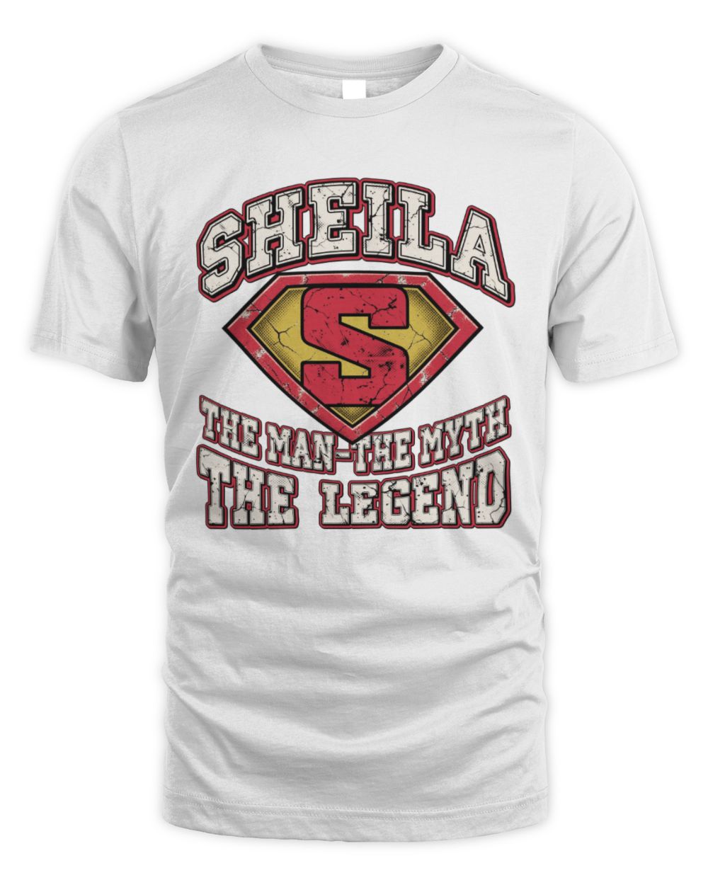 The Man The Myth The Legend Superman Graphic T-Shirt SHEILA M1-74 / Unisex Standard T-Shirt / white