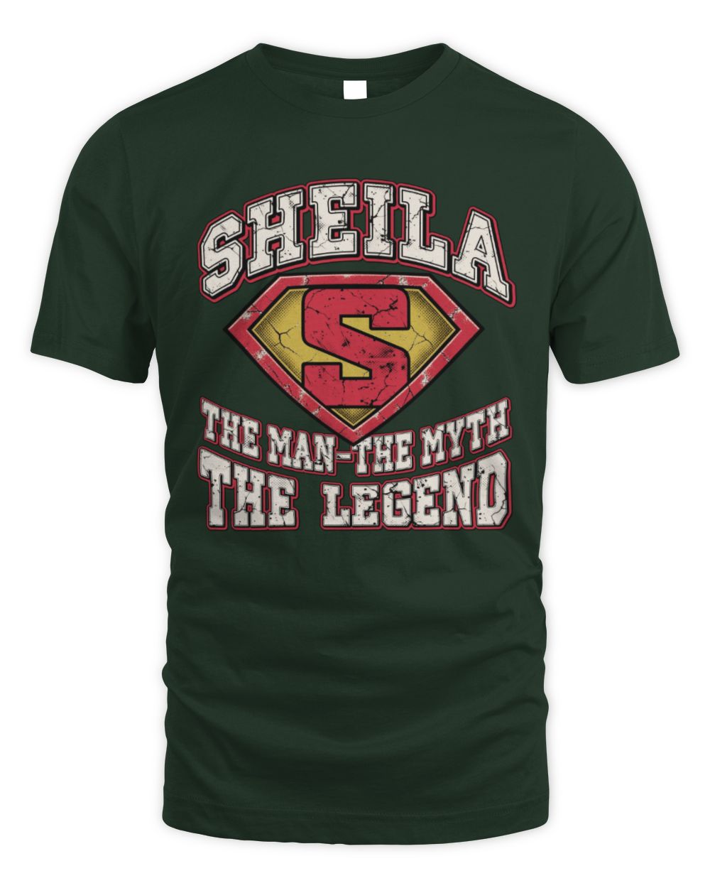 The Man The Myth The Legend Superman Graphic T-Shirt SHEILA M1-74 / Unisex Standard T-Shirt / forest green