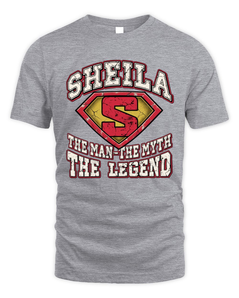The Man The Myth The Legend Superman Graphic T-Shirt SHEILA M1-74 / Unisex Standard T-Shirt / sport grey