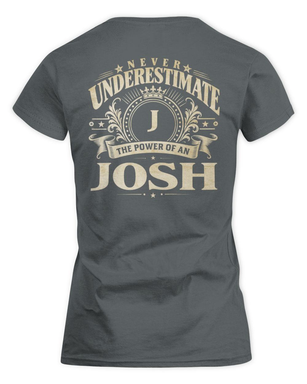 Never Underestimate Your Name Luxury Logo Shirt JOSH M1-63 / Women's Standard T-Shirt / charcoal