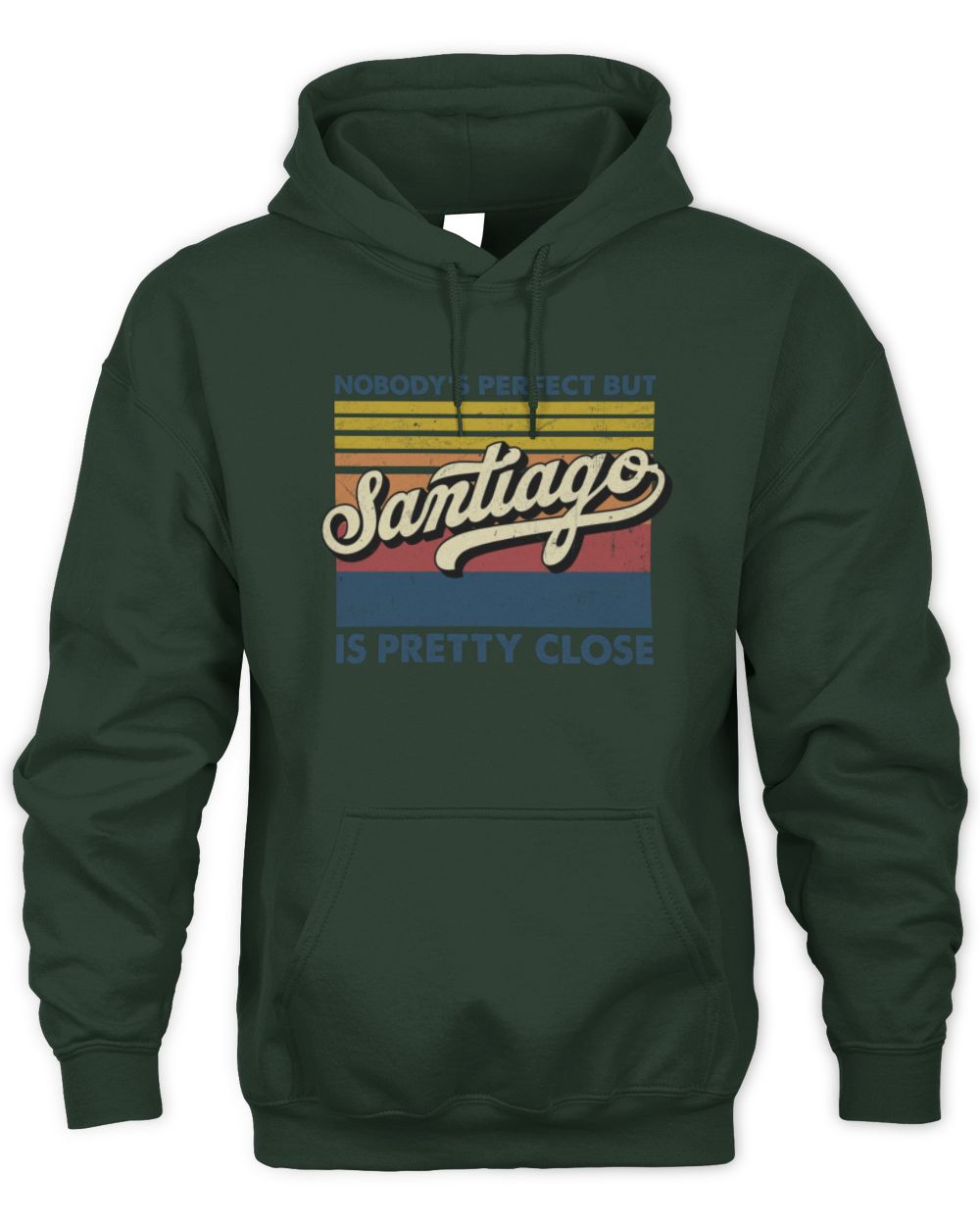 Nobody's Perfect But Your Name Is Pretty Close Retro Shirt SANTIAGO M1-65 / Unisex Hoodie / forest green