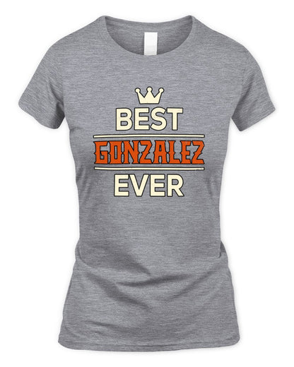 Best Your Name With Crown Shirt GONZALEZ M1-59 / Women's Standard T-Shirt / sport grey