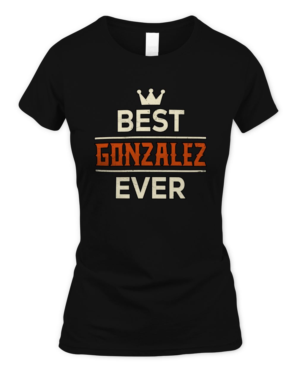 Best Your Name With Crown Shirt GONZALEZ M1-59 / Women's Standard T-Shirt / black