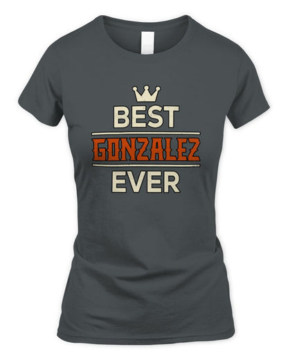 Best Your Name With Crown Shirt GONZALEZ M1-59 / Women's Standard T-Shirt / charcoal