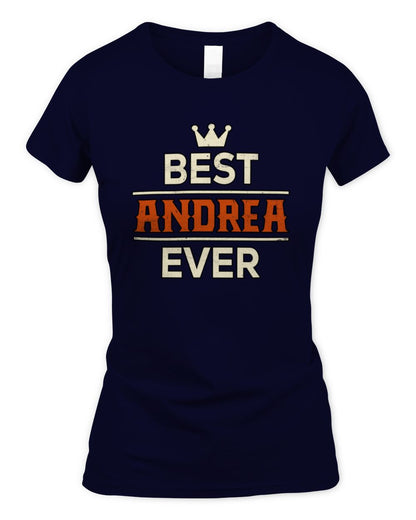 Best Your Name With Crown Shirt ANDREA M1-59 / Women's Standard T-Shirt / navy